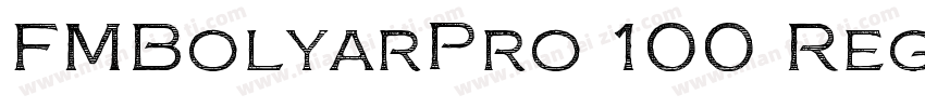 FMBolyarPro 100 Reg字体转换